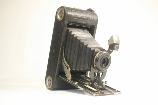 APeM balgcamera met Ilex lens. 1921-1928. Engeland