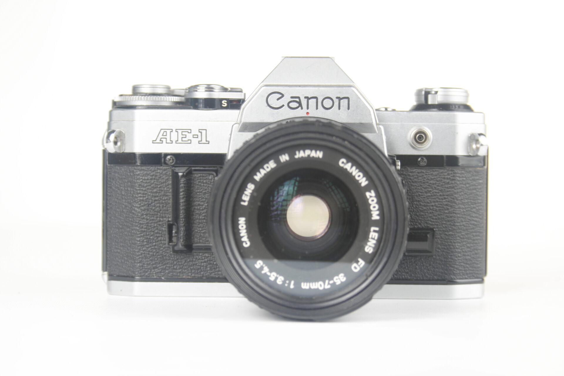 Canon AE-1 35mm SLR camera. 1976. Japan.