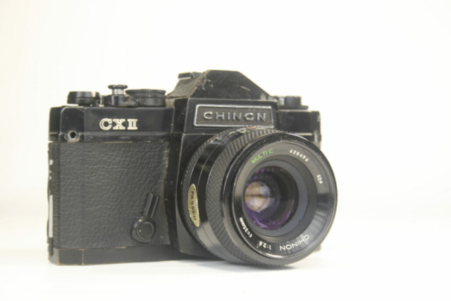 Chinon CX II. 35mm film. SLR camera. 1976. Japan