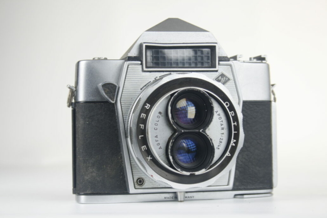 Agfa Optima Reflex. (Agfamatic Reflex) 35mm TLR camera. 1961-1966. Duitsland.