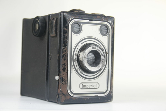 Braun Imperial box camera. 120 film box camera. 1950. Duitsland.