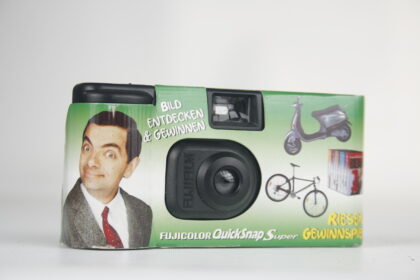 Quicksnap camera met de afbeelding van Mr. Bean.