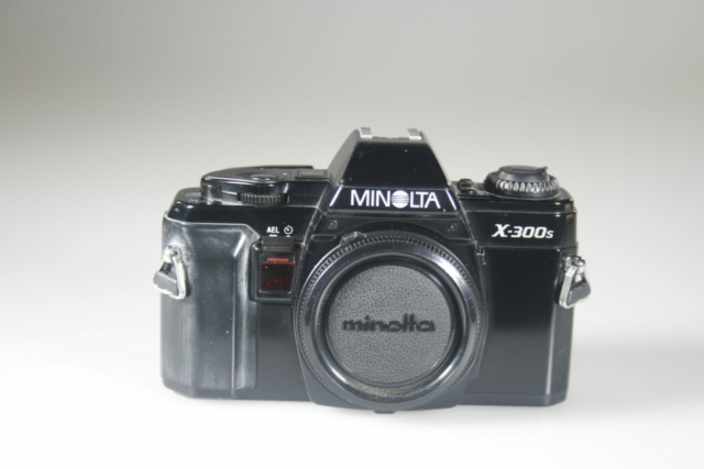 Minolta X-300s. 35mm SLR camera. 1990. Japan.