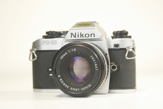 Nikon FG-20. 35mm. SLR camera. 1984-1986. Japan