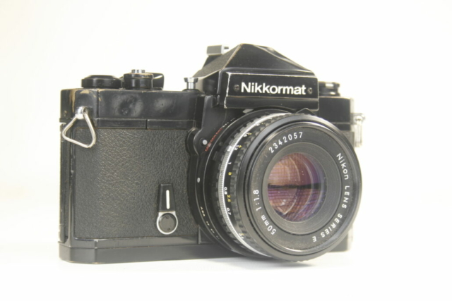 Nikon Nikkormat FT2 (Nikomat FT2 Japan). Nikon lens Series E. 35mm. SLR camera. 1975. Japan