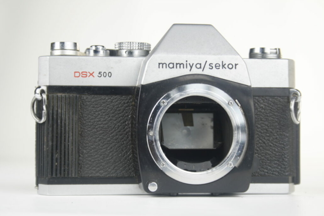 Mamiya DSX 500. 35mm SLR camera. 1974. Japan.