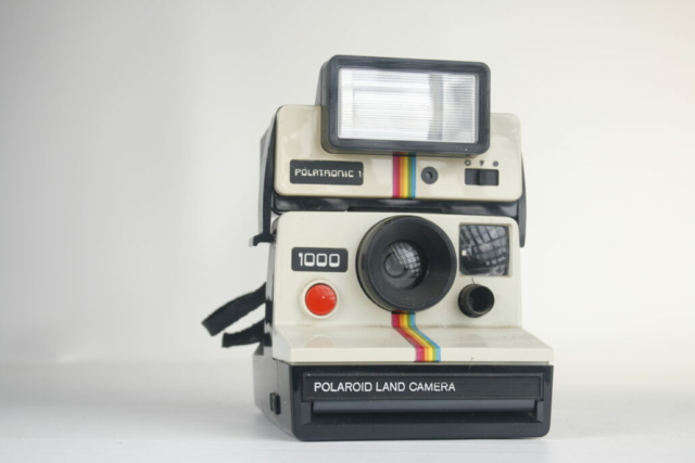Polaroid Land Camera 1000. Polatronic 1 flitser. SX-70 film. 1977. USA