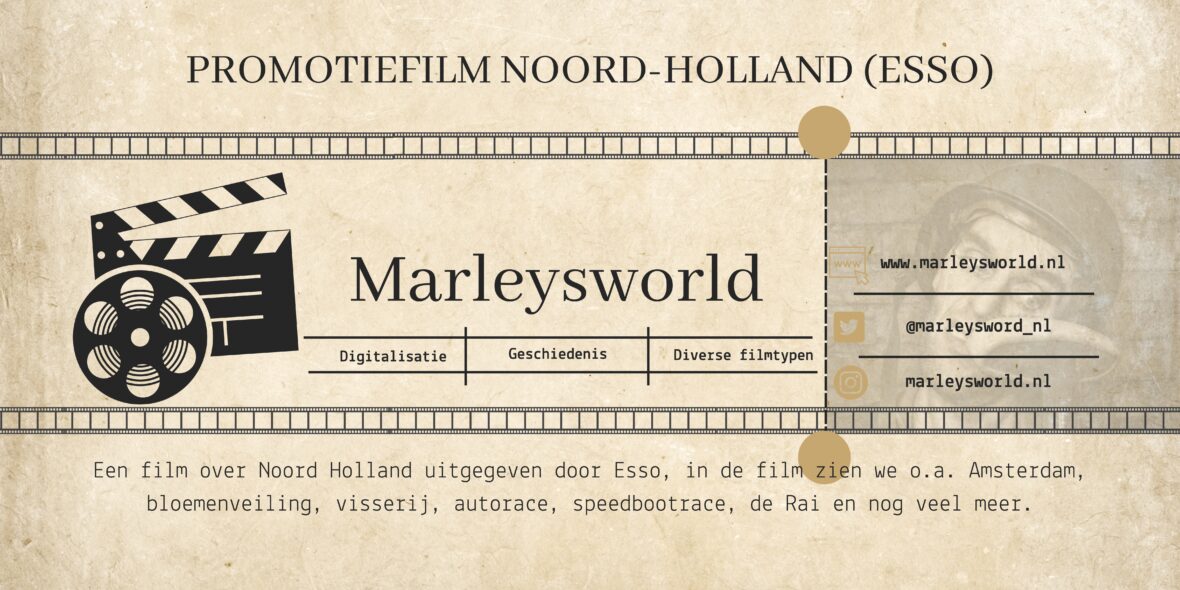 In de promotiefilm over Noord-Holland zien we o.a. Amsterdam, bloemenveiling, visserij, autorace, speedbootrace, de Rai etc.