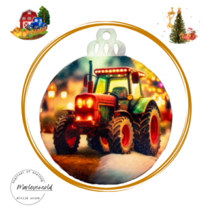 Kerstbal afbeelding tractor I