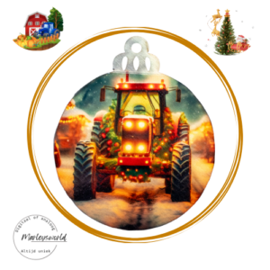 Kerstbal afbeelding tractor III