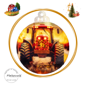 Kerstbal afbeelding tractor IV