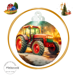 Kerstbal afbeelding tractor V