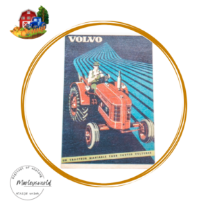 Houten plaatje. Afbeelding tractor. Volvo.